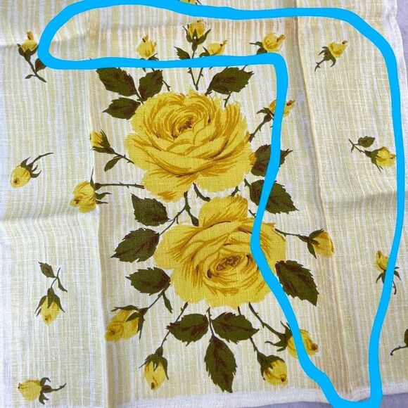 Vintage Parisian Print ALL PURE LINEN Yellow Roses Dish Towel 2 COUNT NEW NOS - Picture 9 of 9